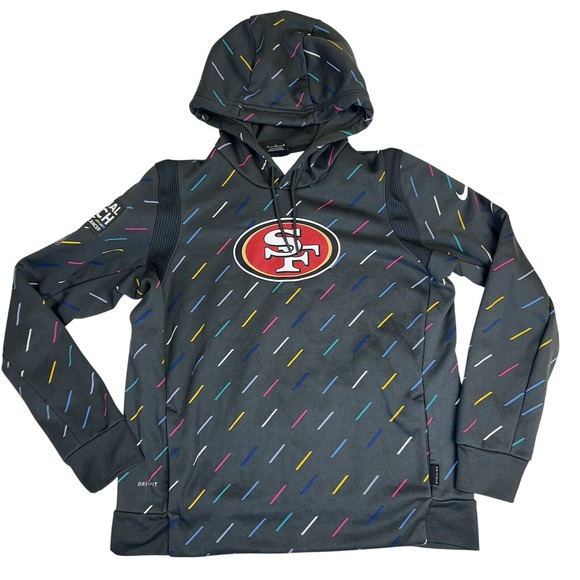 Nike San Francisco 49ers Therma Crucial Catch Pullover Hoodie Men Size Medium - Picture 1 of 9
